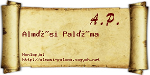 Almási Palóma névjegykártya